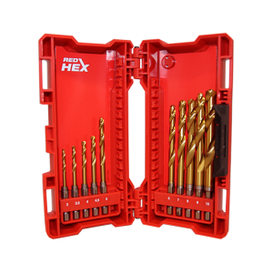 Wiertła do metalu HSS-G TiN RED HEX zestaw 10szt MILWAUKEE