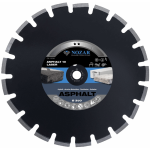 Tarcza diamentowa do cięcia asfaltu Laser Asphalt 350 x 25,4 mm NOZAR 