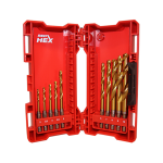 Wiertła do metalu HSS-G TiN RED HEX zestaw 10szt MILWAUKEE