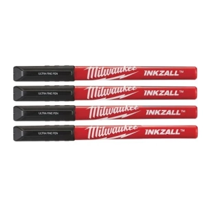 Marker cienkopis czarny INKZALL™ 0,6 mm Milwaukee – 4 szt. (48223164)