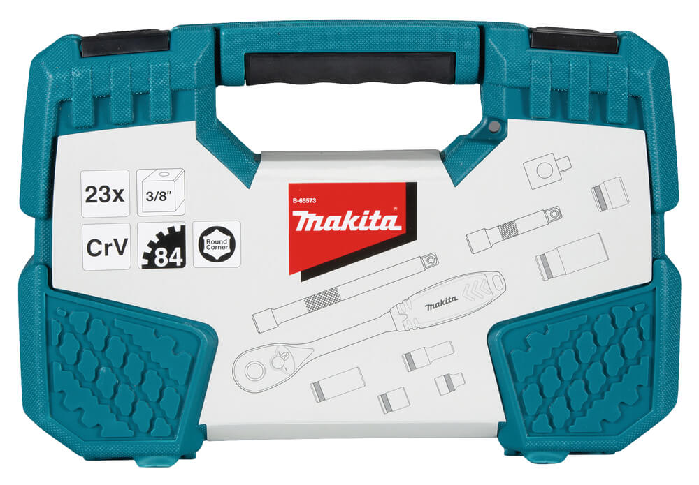 Zestaw nasadek z grzechotką 23 szt. 3/8" Makita B-65573 w walizce